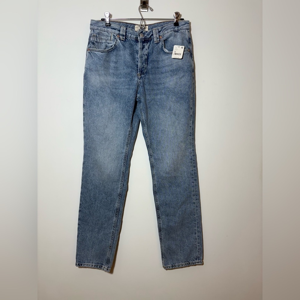 Free People We The Free Curvy Siren Low Rise Straight Jeans Womens Sz 28 30x32